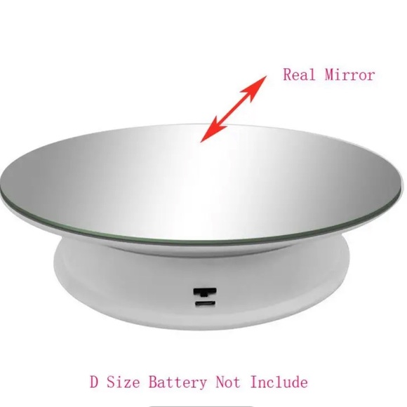 (NIB) Motorized 360° Rotating Display Stand, Black or White - Picture 8 of 14